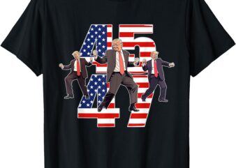 Humorous Trump Funny Victory Dance Trump Dancing America 47 T-Shirt