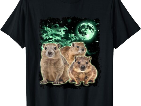 Hyrax 90s vintage hyrax and moon hyrax lover animal hyrax t-shirt