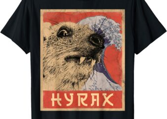 Hyrax Japanese Vintage Style Funny Hyrax Meme T-Shirt