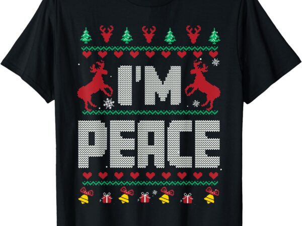 I come in peace – i’m peace xmas matching couples christmas t-shirt