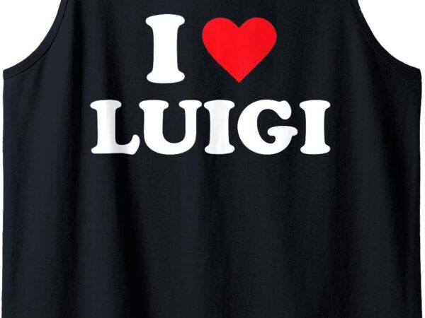 I heart luigi tank top t shirt design for sale