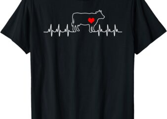 I Love My Cow Valve EKG Heartbeat Heart Patient T-Shirt