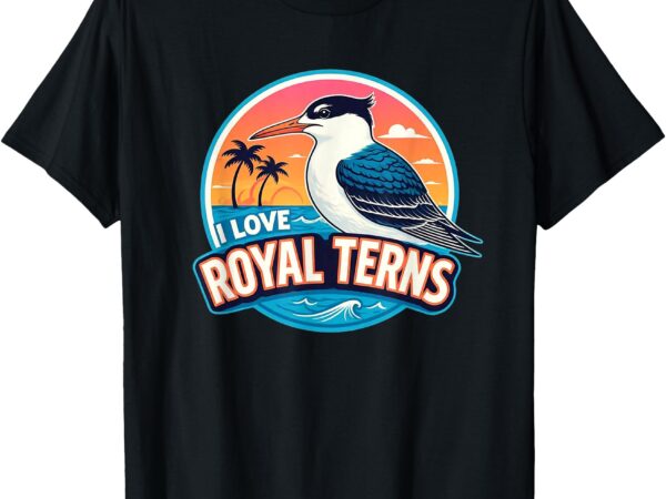 I love royal terns bird watcher sarasota bradenton beaches t-shirt