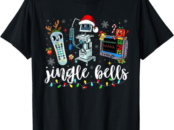 Icu nurse christmas funny jingle bells tech nursing er dept t-shirt