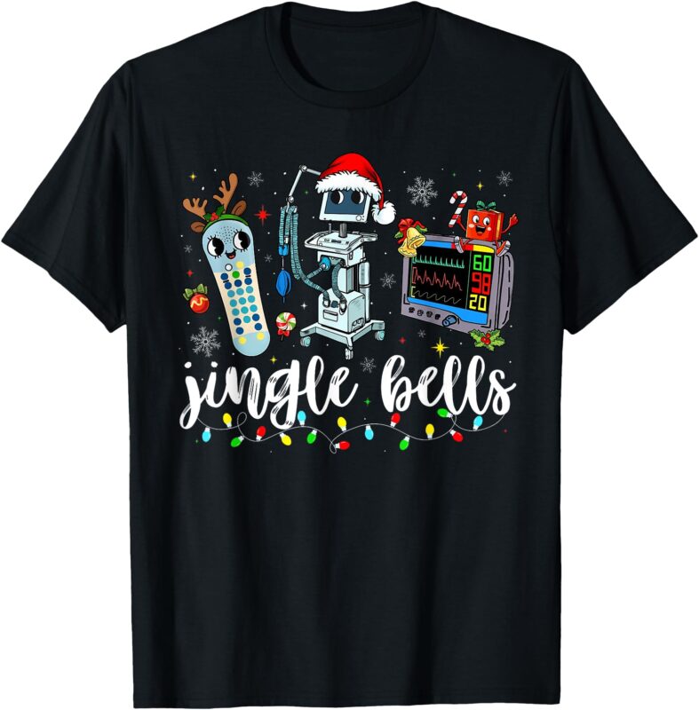 Icu Nurse Christmas Funny Jingle Bells Tech Nursing Er Dept T-Shirt