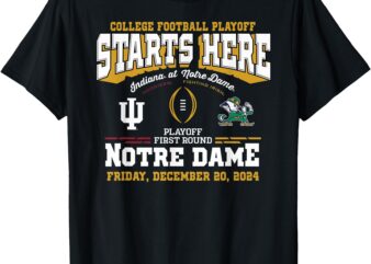 Indiana Hoosiers at Notre Dame Fighting Irish CFP 2024-25 T-Shirt