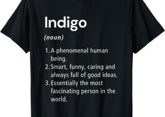 Indigo Name Definition Funny Dictionary T-Shirt