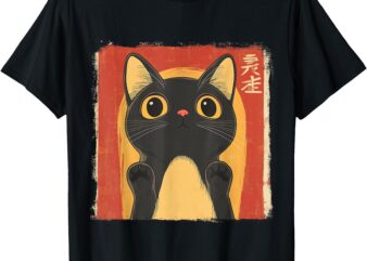 Japanese Cat Ramen Noodle Anime Manga Kawaii Sweet Cat T-Shirt