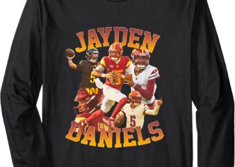 Jayden Daniels Design 90s Graphic Tee Long Sleeve T-Shirt