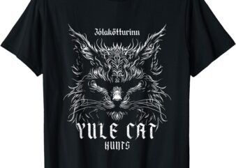 Jólakötturinn Christmas Yule Cat Hunts T-Shirt