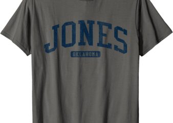 Jones Oklahoma OK College University Style Blue T-Shirt