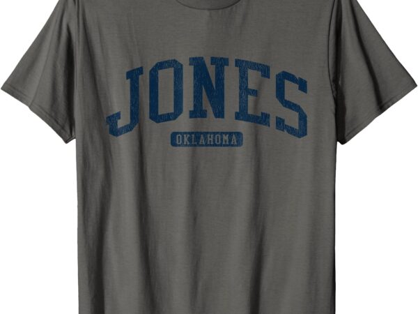 Jones oklahoma ok college university style blue t-shirt