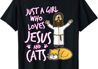 Just A Girl Who Loves Jesus and Cats Classic T-Shirt