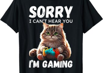 Kawaii Gamer Cat Gamer for girls and boys T-Shirt