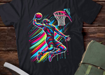 LT891-Basketball Player Art Colorful Abstract Basketball