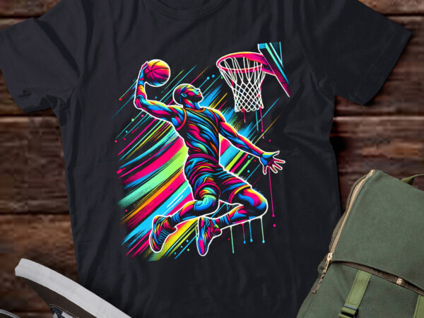 Lt891-basketball player art colorful abstract basketball t shirt vector graphic