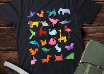 LT902-Paper Origami Animals Lovers Japanese t shirt vector graphic