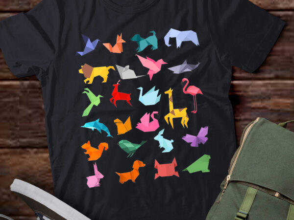 Lt902-paper origami animals lovers japanese t shirt vector graphic