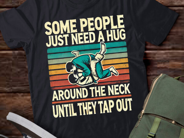 Lt925-some people just need a hug vintage bjj brazilian t shirt vector graphic