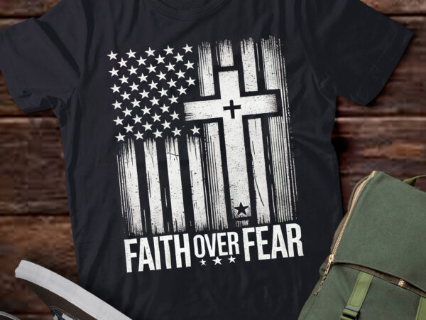 Lt927-america pride us flag faith over fear prayer t shirt vector graphic