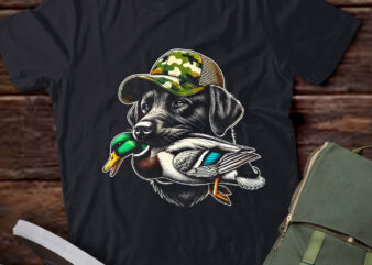 LT930-Labrador Hunting Dog With Duck Hello Hunting Season