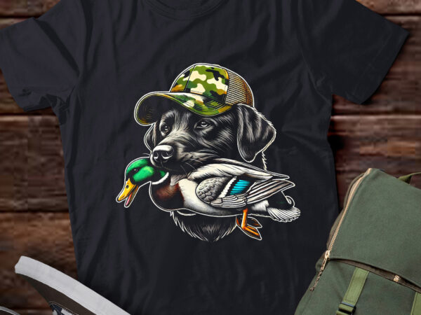 Lt930-labrador hunting dog with duck hello hunting season t shirt vector graphic