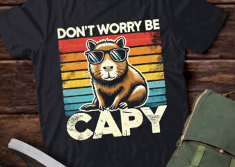 LT935-Retro Rodent Funny Capy Dont Be Worry Be Capy