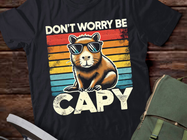 Lt935-retro rodent funny capy dont be worry be capy t shirt vector graphic