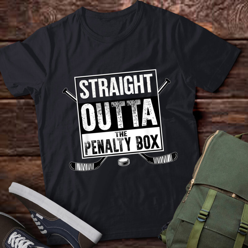 LT939-Ice Hockey Player Gift Straight Outta The Penalty Box T-Shirt