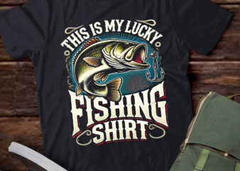 LT967-Funny Dad Fishing Men My Lucky Fishing Shirt Outdoors