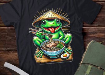 LT970-Frog Eating Ramen Kawaii Neko Japanese Noodles Anime