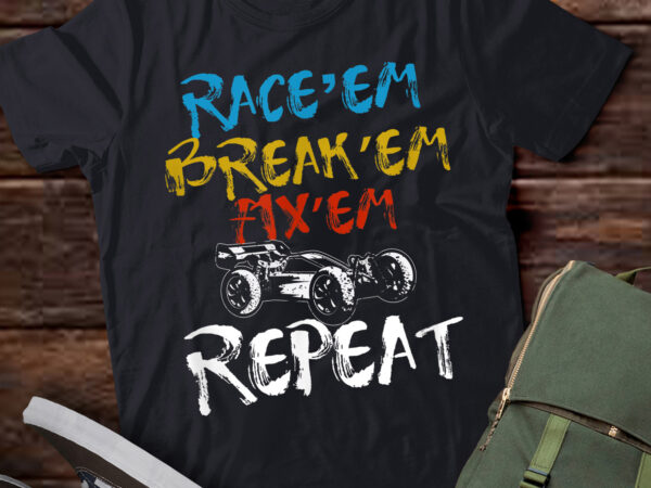 Lt975 – race’em break’em fix’em – rc car racing lover t shirt vector graphic