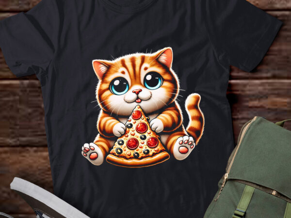 Lt980 – funny fat cat eating pizza fast food art meme animal t shirt vector graphic