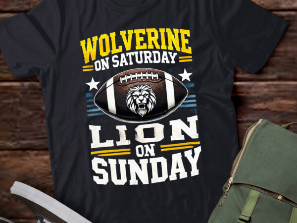 Lt991-wolverine on saturday lion on sunday t-shirt