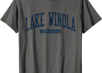 Lake Winola Pennsylvania PA College University Style Blue T-Shirt