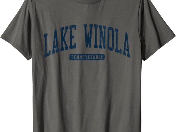 Lake winola pennsylvania pa college university style blue t-shirt