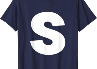 Letter S Groups Halloween Matching Team Easy Lazy Costume T-Shirt