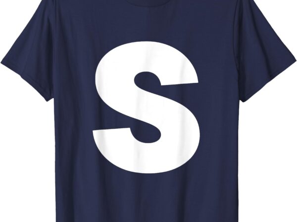 Letter s groups halloween matching team easy lazy costume t-shirt