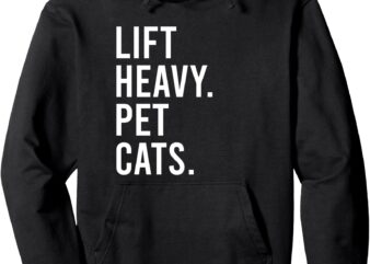 Lift heavy pet cats Funny gym workout Pullover Hoodie t shirt vector graphic