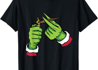 Light Up Some Christmas Spirit Christmas Green Hand Party T-Shirt