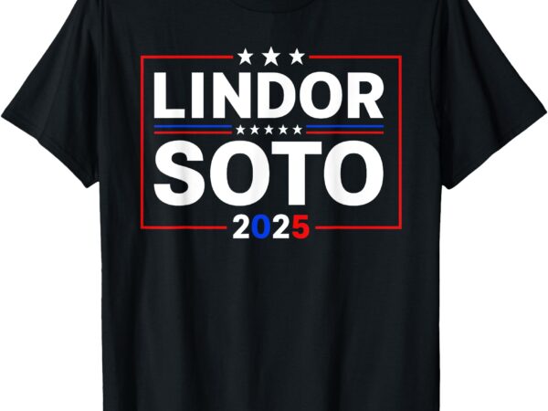 Lindor soto ’25 – vintage mets name political meme baseballs t-shirt