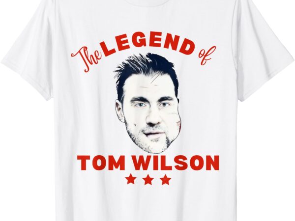 Logan thompson wearing the legend of tom wilson tee t-shirt