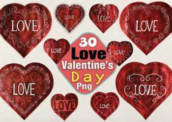 Love Valentine’s Day Red Heart PNG Design