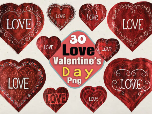 Love valentine’s day red heart png design