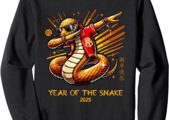 Lunar New Year 2025 Chinese New Year Of The Snake Dabbing Sweatshirt