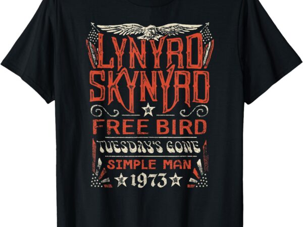 Lynyrd skynyrd – free bird tuesday’s gone simple man songs t-shirt