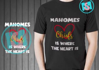 Mahomes Chiefs Is Where The Heart Is SVG, Merry Christmas SVG, Xmas SVG