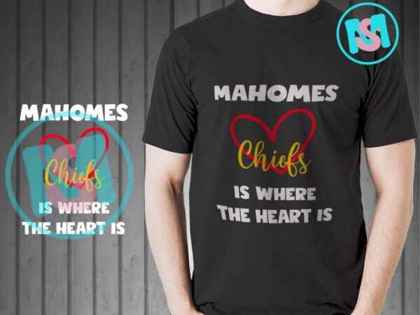 Mahomes chiefs is where the heart is svg, merry christmas svg, xmas svg t shirt designs for sale