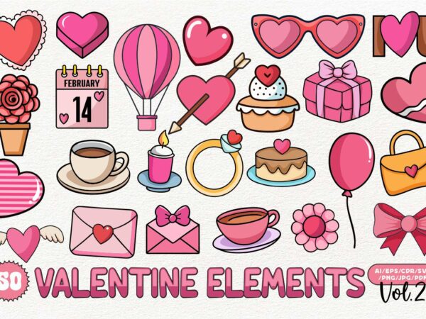 Valentine element bundle vol.2 t shirt vector art