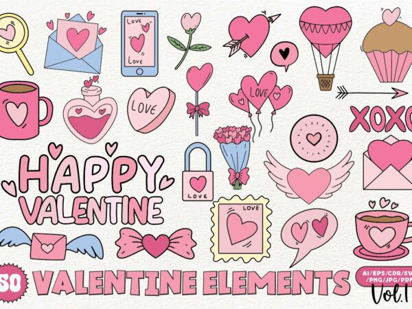 Valentine element bundle vol.1 t shirt vector art